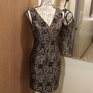 Blk & gold sequin dress